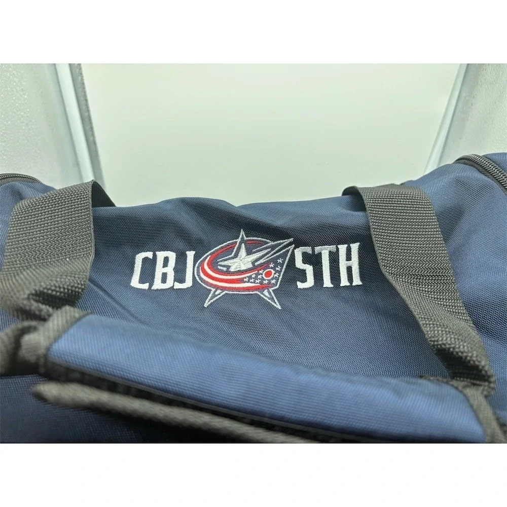 adidas Columbus Blue Jackets CBJ5th Duffel Bag Navy Black Water Resistant